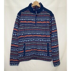 CHUBBIES Trail Mix Geo-Pattern Quarter Zip Sweatshirt Pocket‎ Men's MEDIUM *NEW*